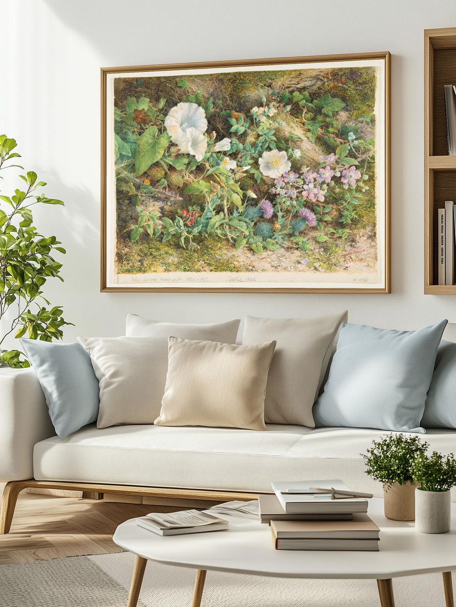 Flower study by John Jessop Hardwick — Art Print. — room view 2