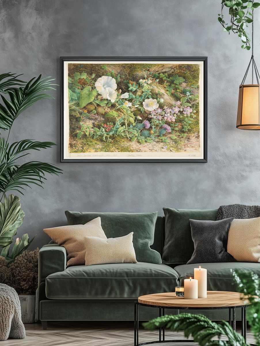 Flower study by John Jessop Hardwick — Art Print. — room view 4