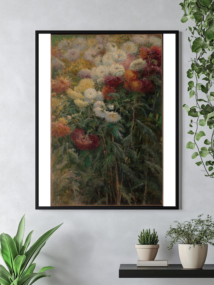 Chrysanthemums in the Garden at Petit-Gennevilliers by Gustave Caillebotte — Art Print. — room view 4