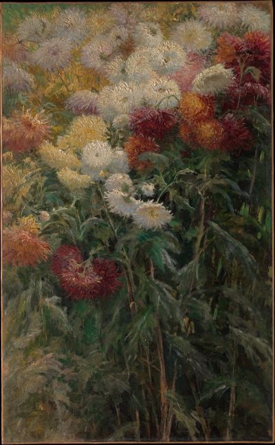 Chrysanthemums in the Garden at Petit-Gennevilliers by Gustave Caillebotte — Art Print. poster