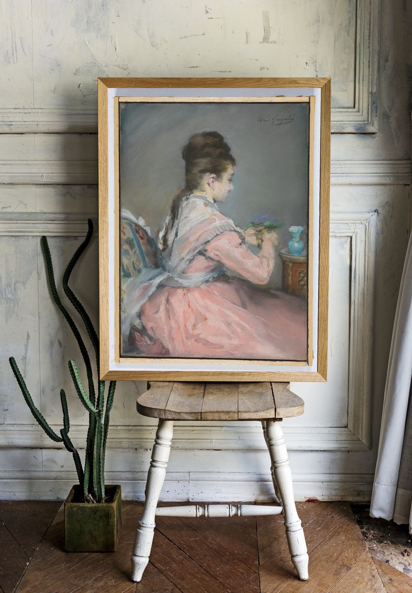 The Bouquet of Violets by Eva Gonzalès — Art Print. — room view 1