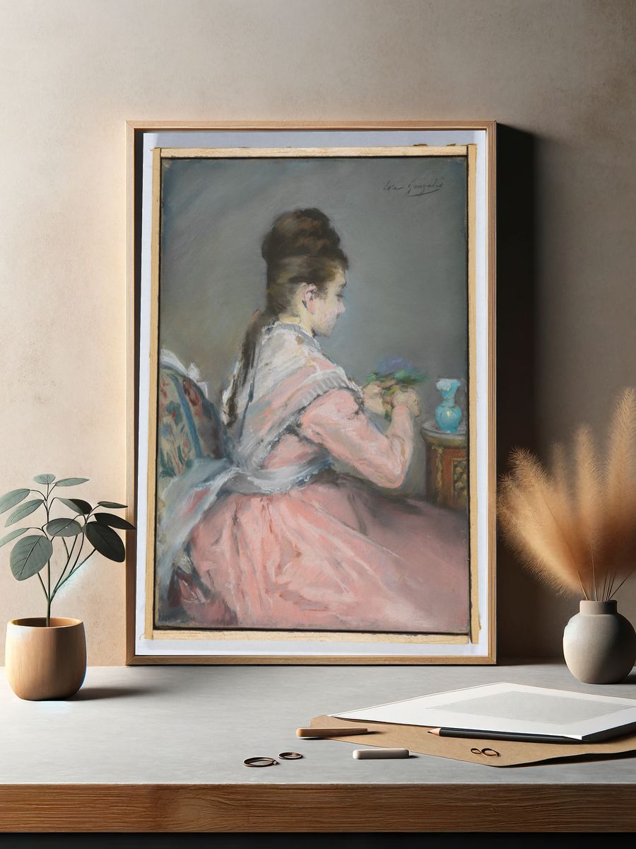 The Bouquet of Violets by Eva Gonzalès — Art Print. — room view 2