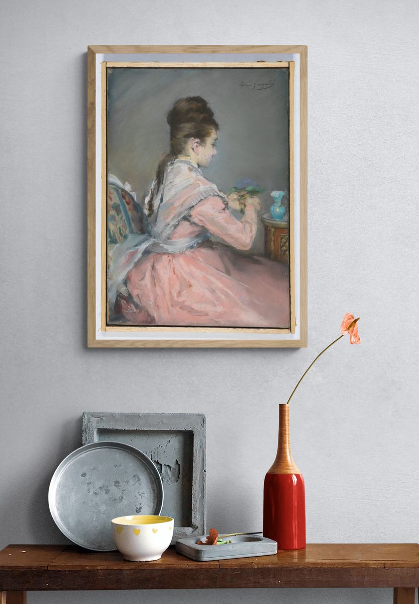 The Bouquet of Violets by Eva Gonzalès — Art Print. — room view 3