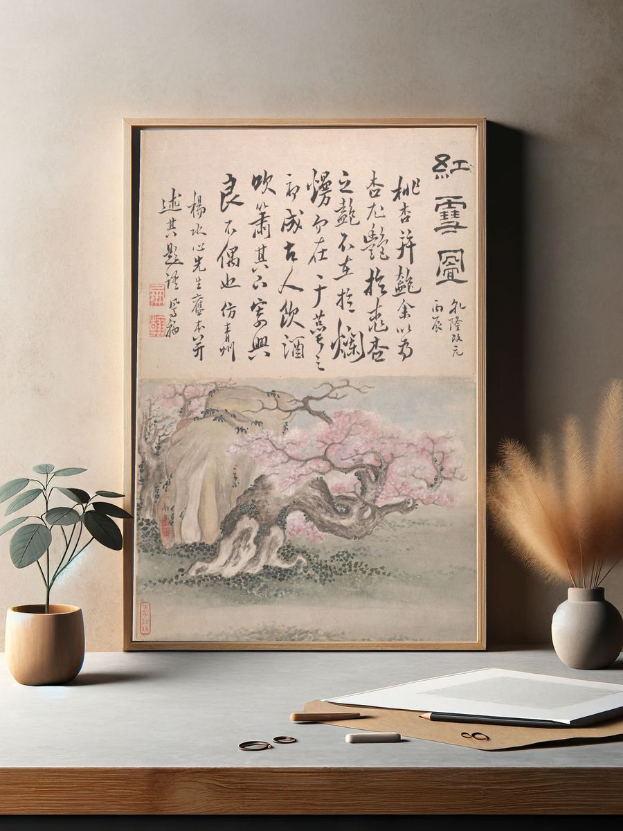 Landscapes and calligraphy by Gao Fenghan — Art Print. — room view 2
