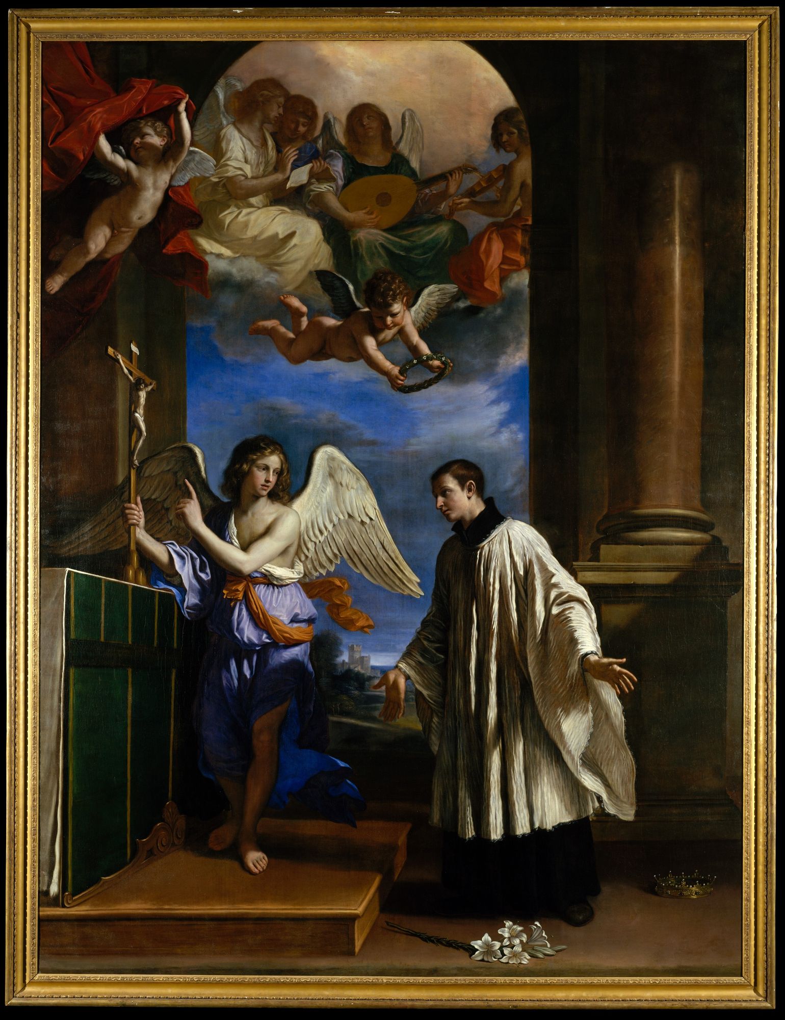 The Vocation of Saint Aloysius (Luigi) Gonzaga by Guercino (Giovanni Francesco Barbieri) — Art Print. poster detail