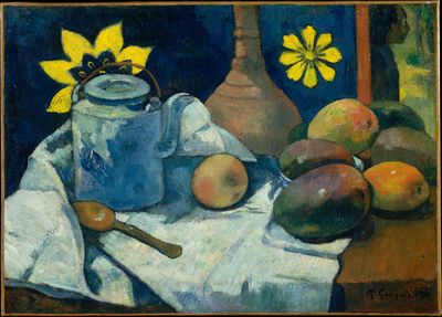 Still Life with Teapot and Fruit by Paul Gauguin — Art Print.