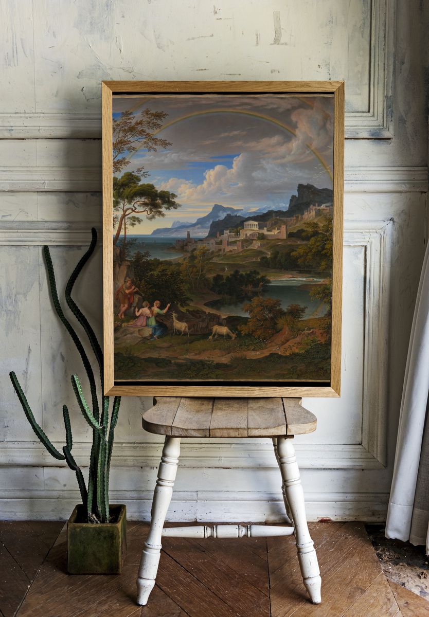 Heroic Landscape with Rainbow by Joseph Anton Koch — Art Print. — room view 1