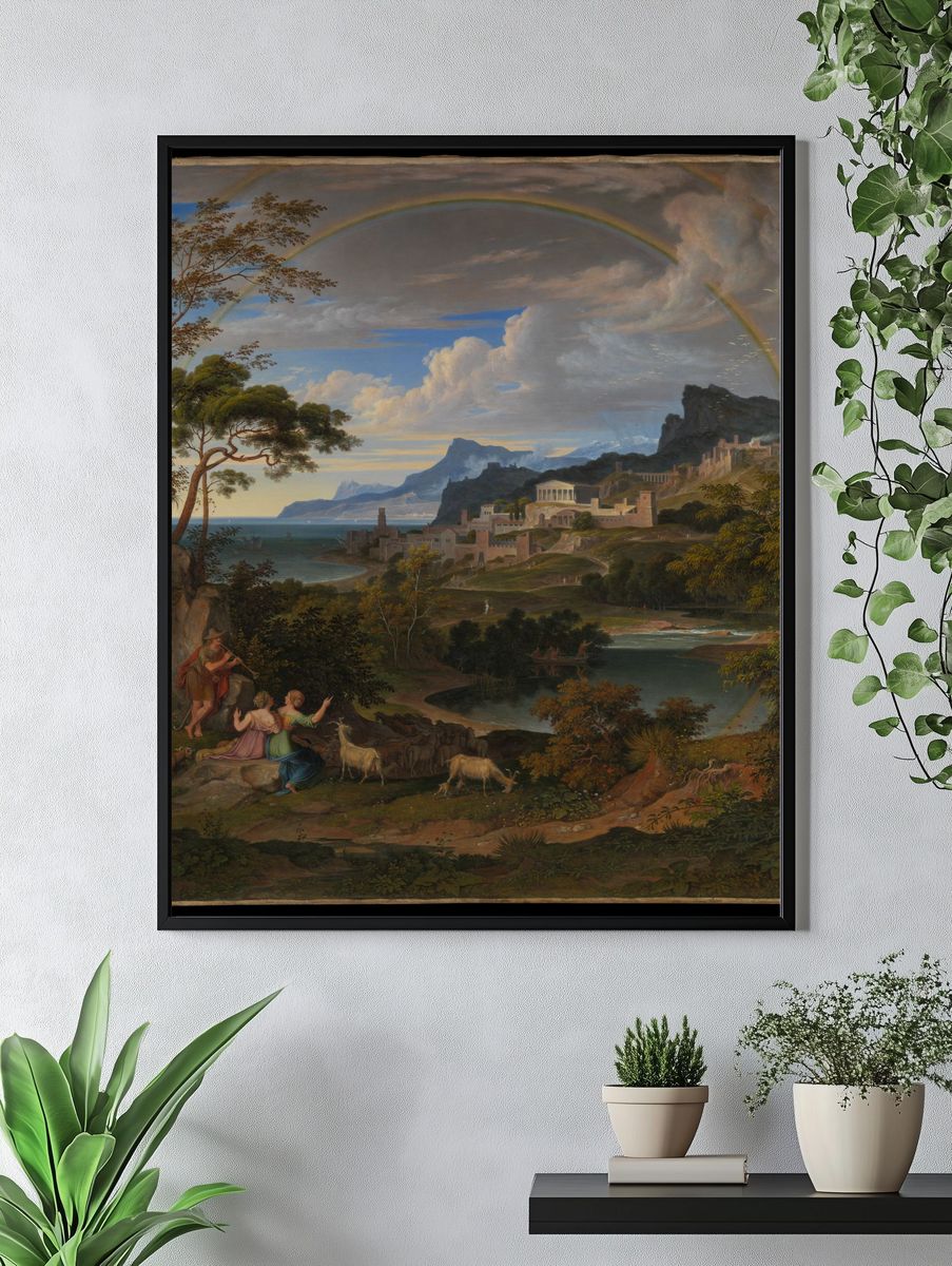 Heroic Landscape with Rainbow by Joseph Anton Koch — Art Print. — room view 4