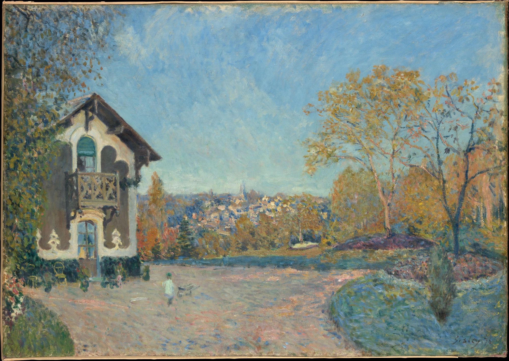 View of Marly-le-Roi from Coeur-Volant by Alfred Sisley — Art Print. poster detail