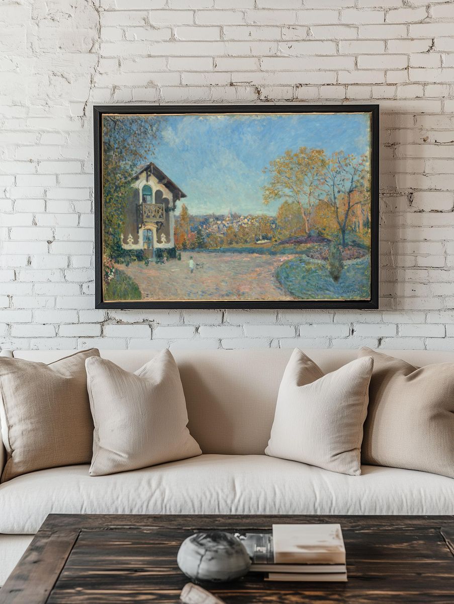 View of Marly-le-Roi from Coeur-Volant by Alfred Sisley — Art Print. room preview