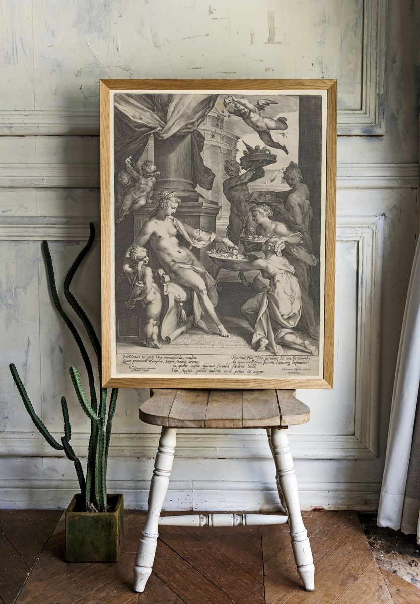 Venus Honored by the Nymphs by Jan Muller — Art Print. room preview