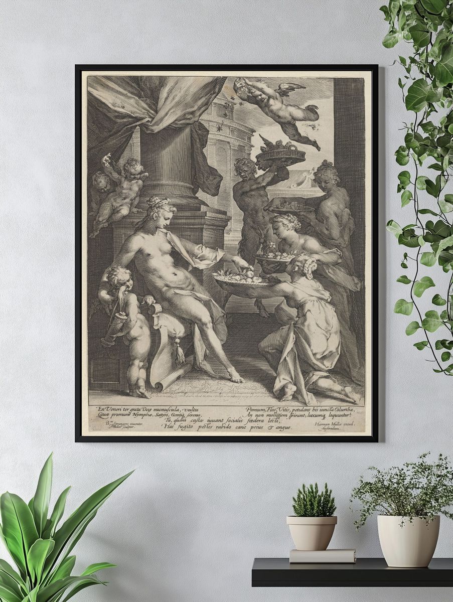 Venus Honored by the Nymphs by Jan Muller — Art Print. — room view 4