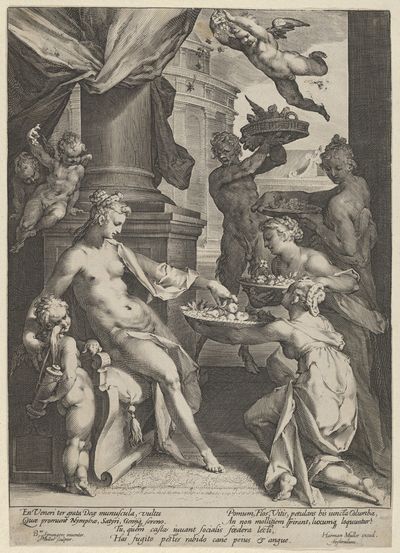 Venus Honored by the Nymphs by Jan Muller — Art Print.