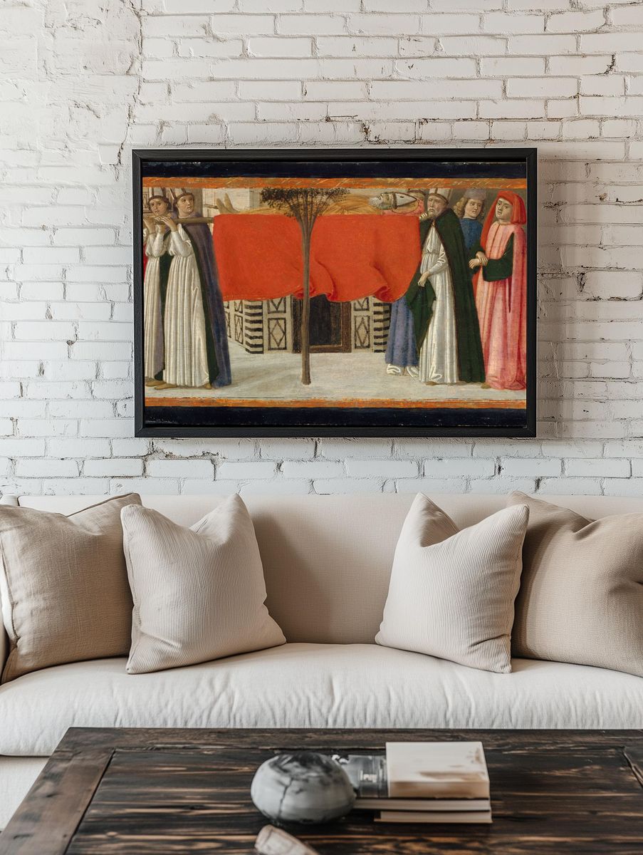 The Burial of Saint Zenobius by Davide Ghirlandaio (David Bigordi) — Art Print. — room view 1