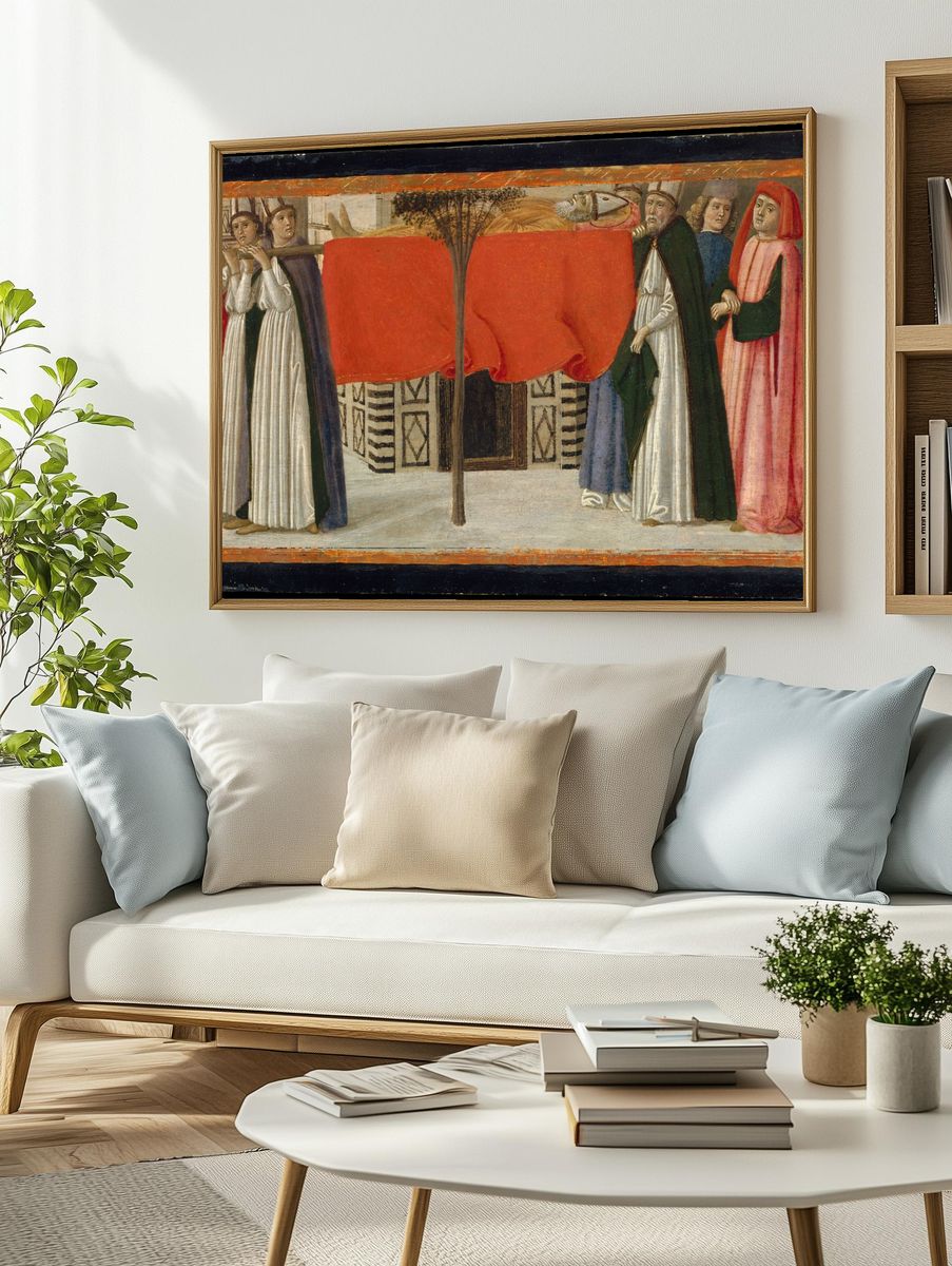 The Burial of Saint Zenobius by Davide Ghirlandaio (David Bigordi) — Art Print. — room view 2