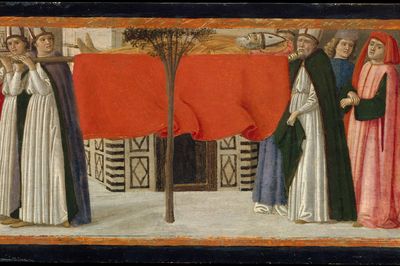 The Burial of Saint Zenobius by Davide Ghirlandaio (David Bigordi) — Art Print. poster