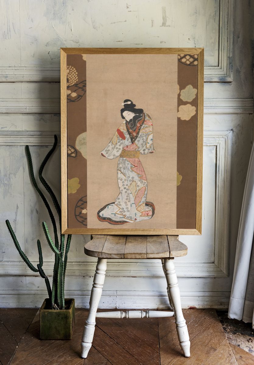 Beauty of the Kanbun Era by flower still life — Art Print. — room view 1