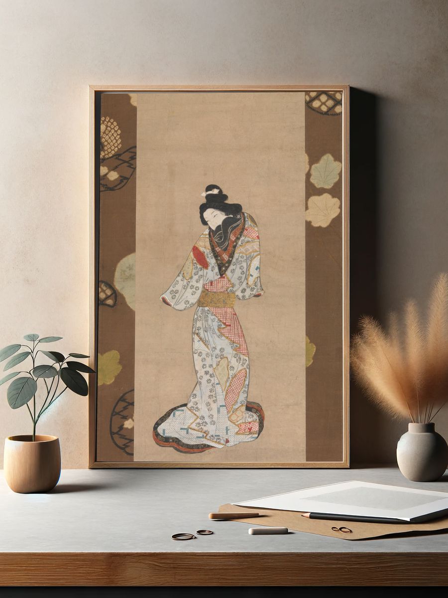 Beauty of the Kanbun Era by flower still life — Art Print. — room view 2