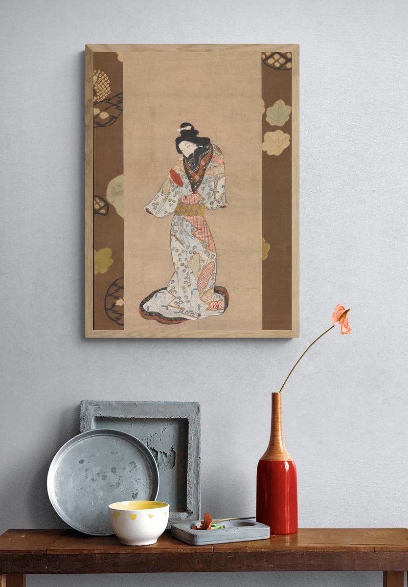 Beauty of the Kanbun Era by flower still life — Art Print. — room view 3