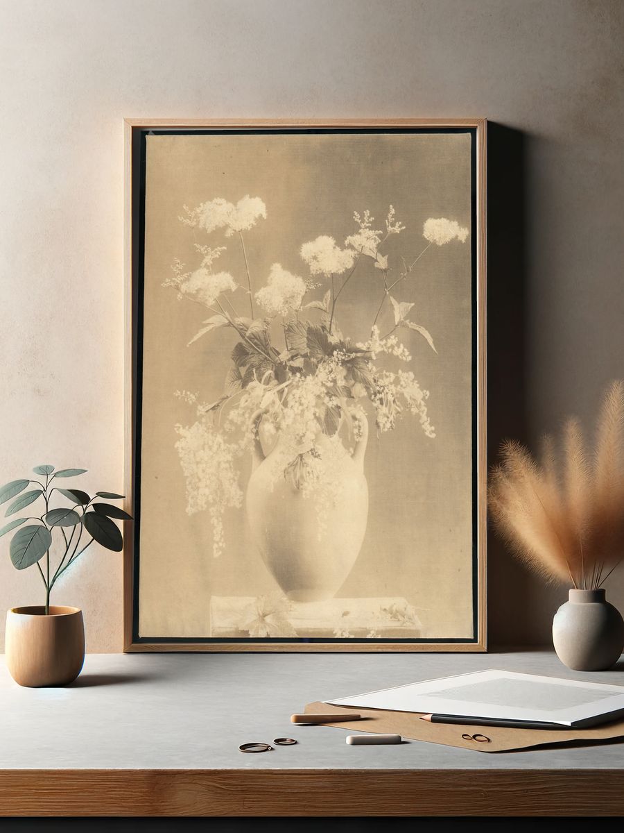 [Vase of Flowers] by Unknown — Art Print. — room view 2