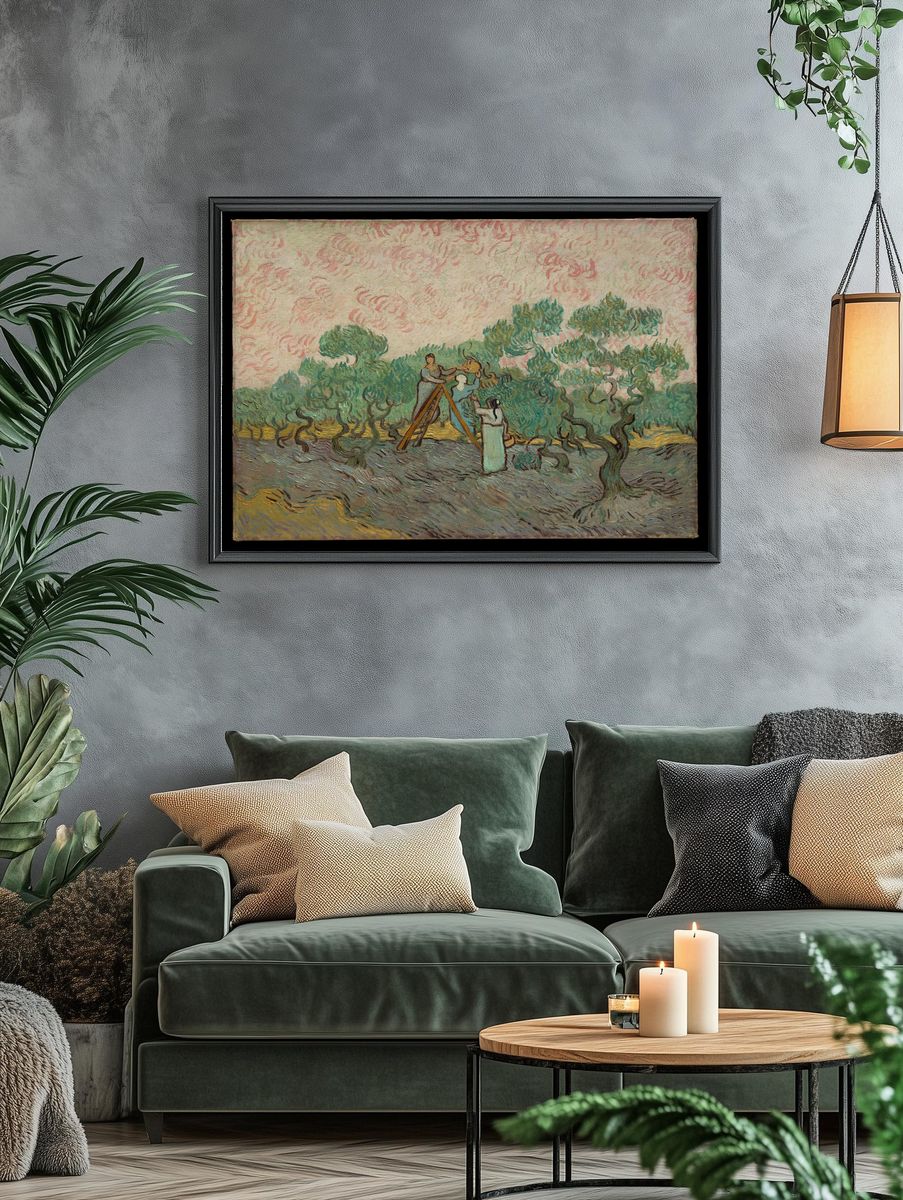 Women Picking Olives by Vincent van Gogh — Art Print. — room view 4