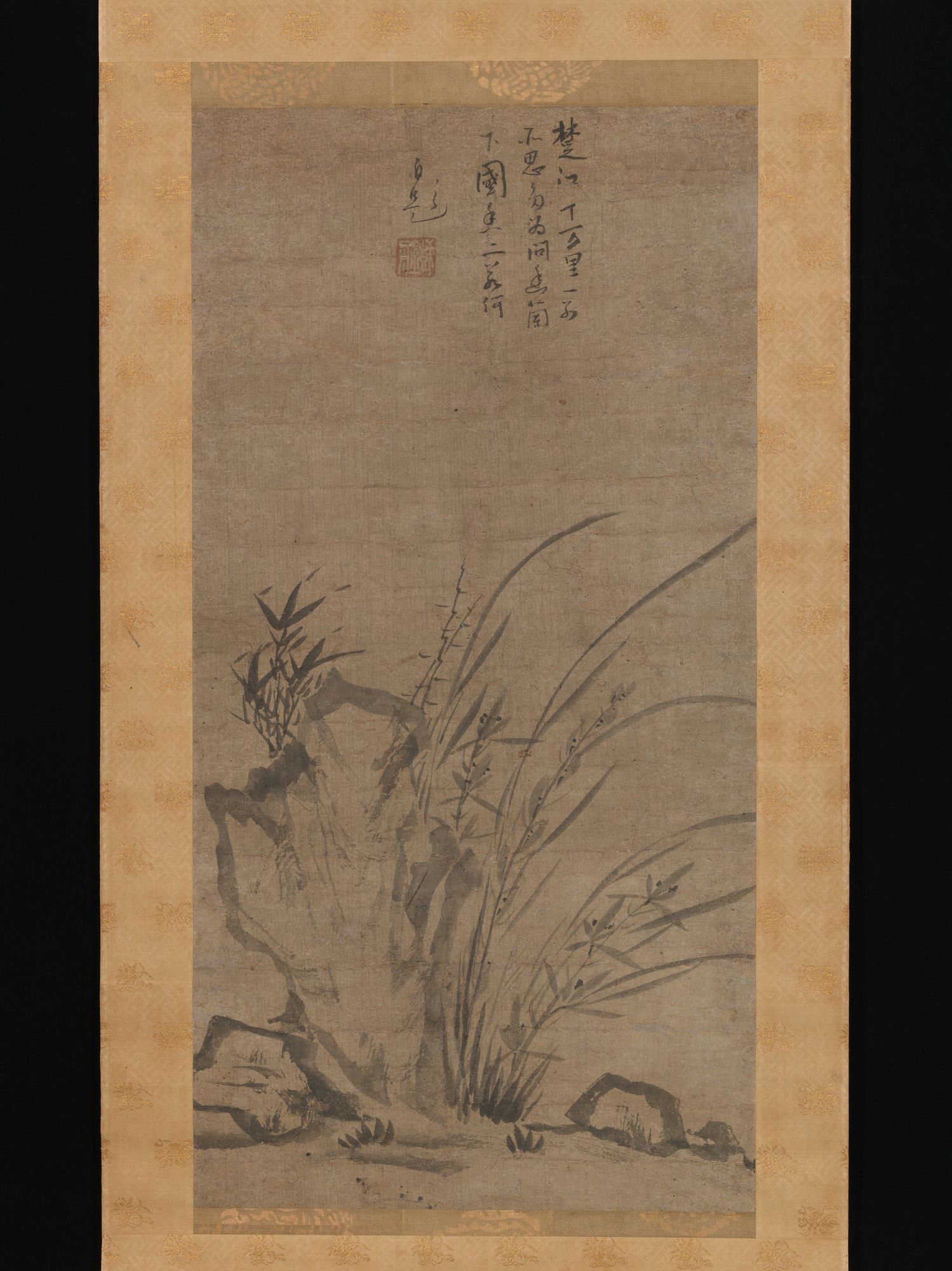 Orchids, Bamboo, Briars, and Rocks by Tesshū Tokusai — Art Print. poster detail