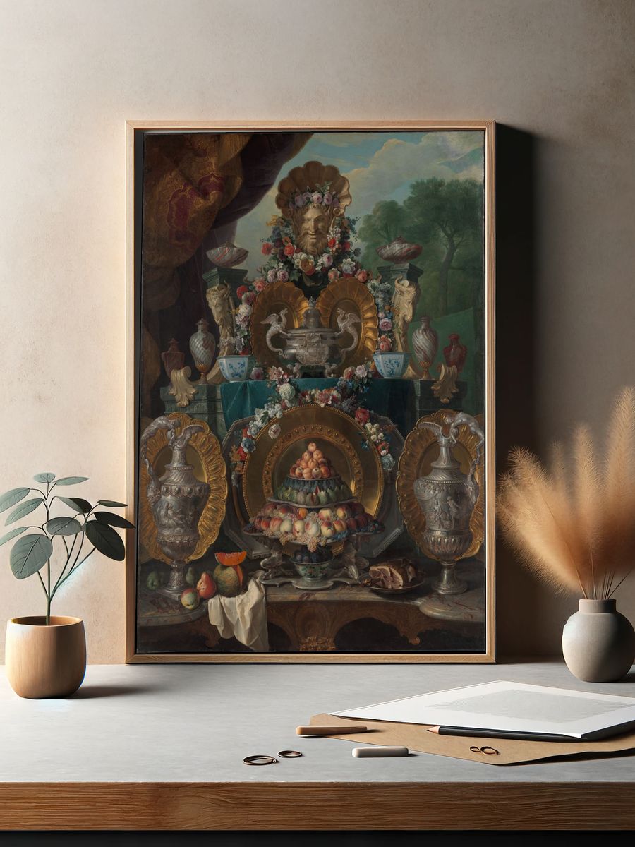 Still Life with Silver by Alexandre François Desportes — Art Print. — room view 2