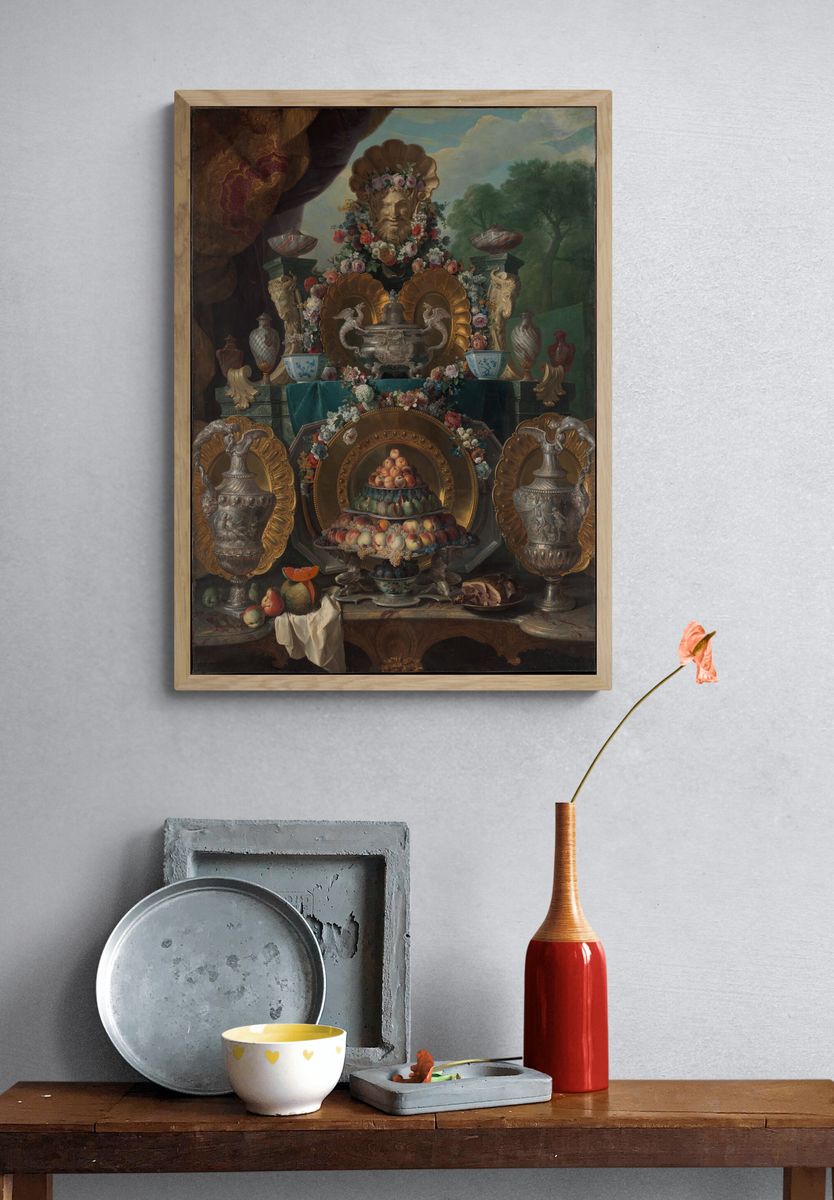 Still Life with Silver by Alexandre François Desportes — Art Print. — room view 3