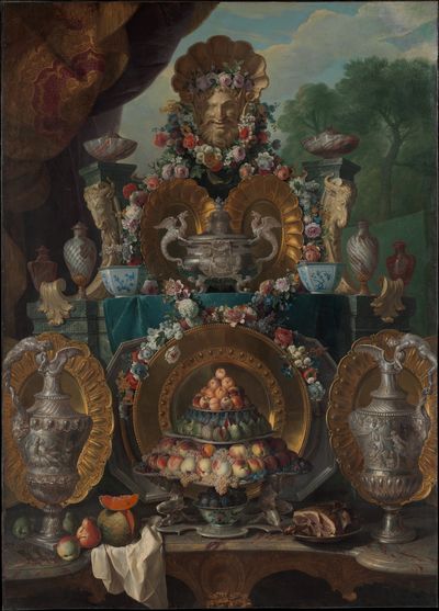 Still Life with Silver by Alexandre François Desportes — Art Print.