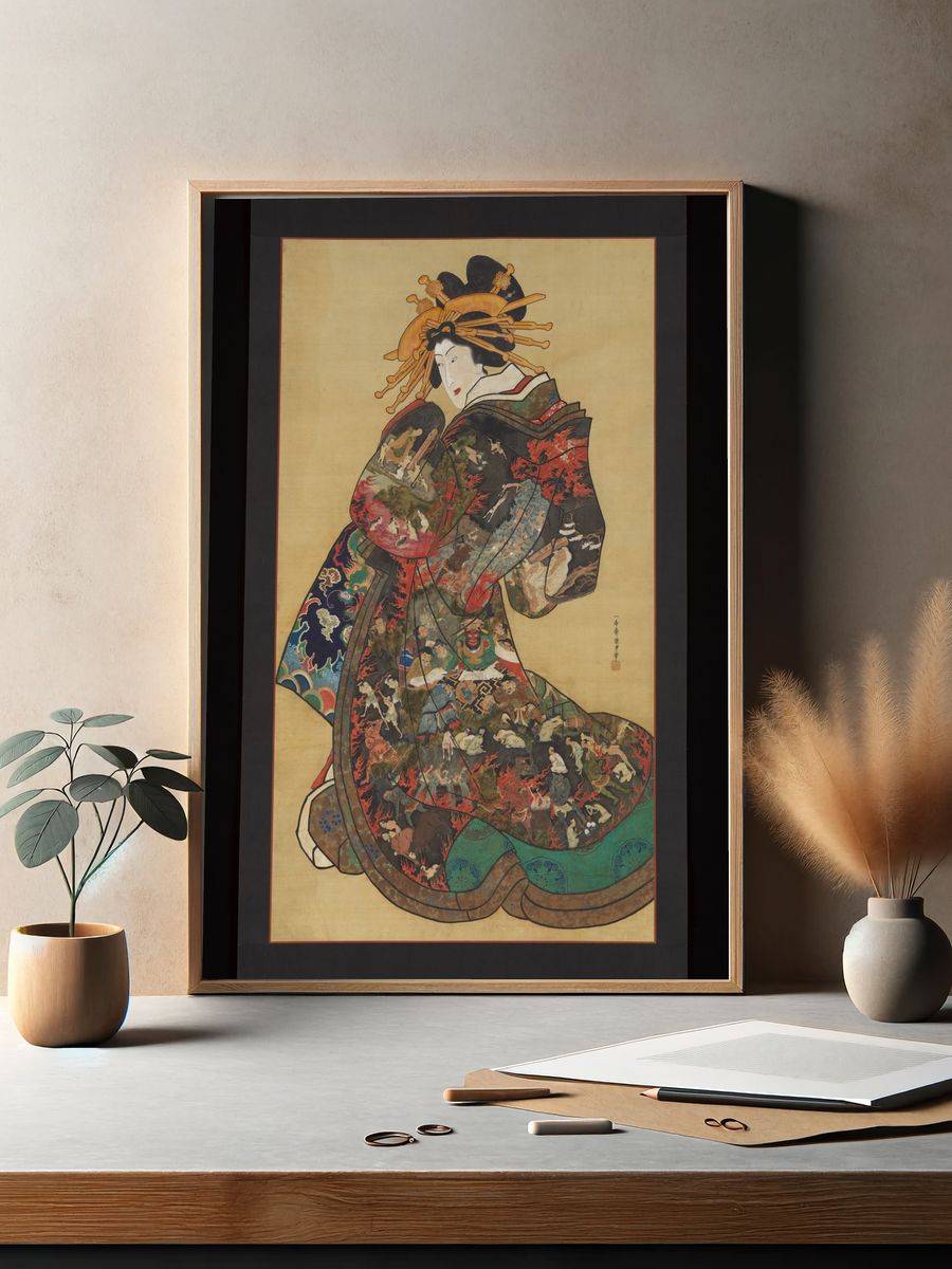 The Hell Courtesan by Utagawa Kunisada II — Art Print. — room view 2