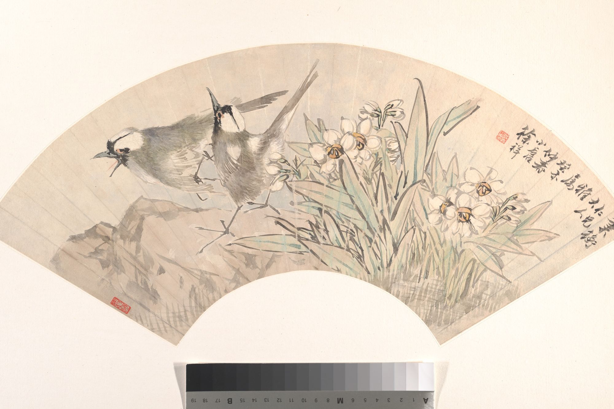 Birds and Narcissus by Xu Xiang — Art Print. poster detail