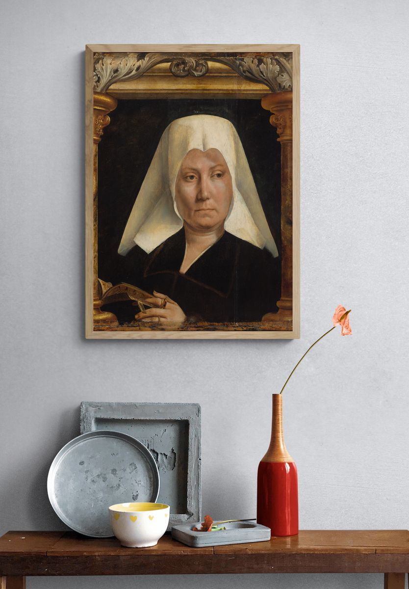 Portrait of a Woman by Quinten Massys — Art Print. — room view 3