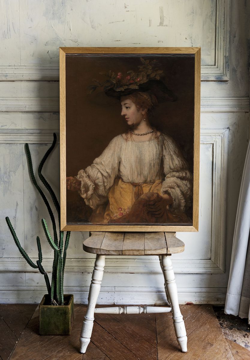Flora by Rembrandt (Rembrandt van Rijn) — Art Print. room preview