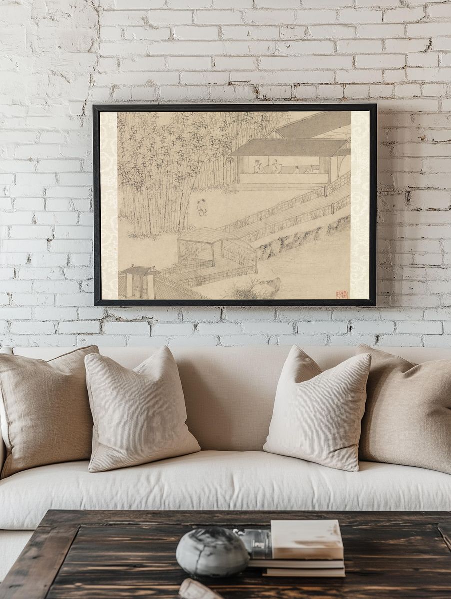 Garden of the Inept Administrator by Wen Zhengming — Art Print. room preview