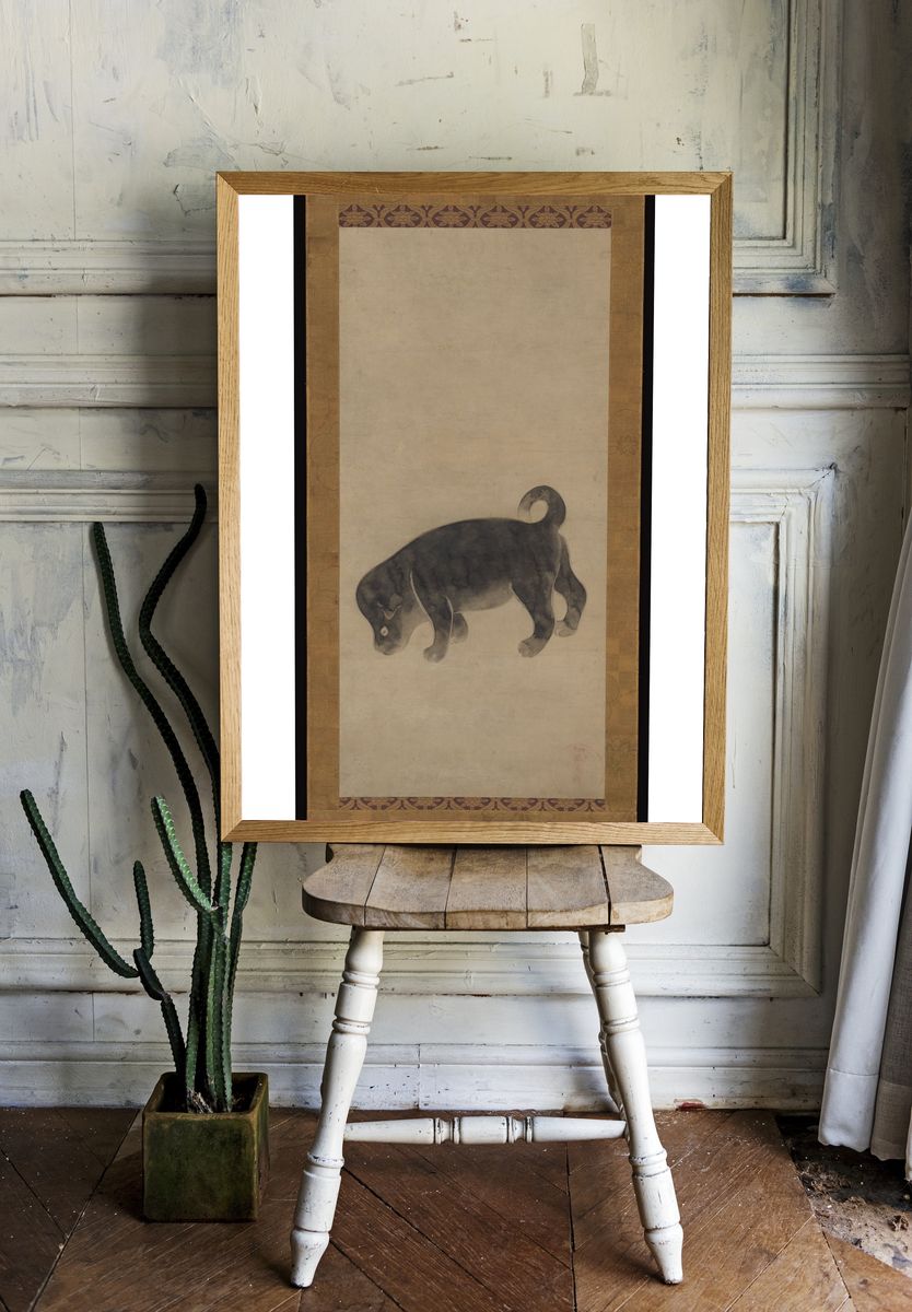 Puppy by Studio of Tawaraya Sōtatsu 俵屋宗達工房 — Art Print. room preview