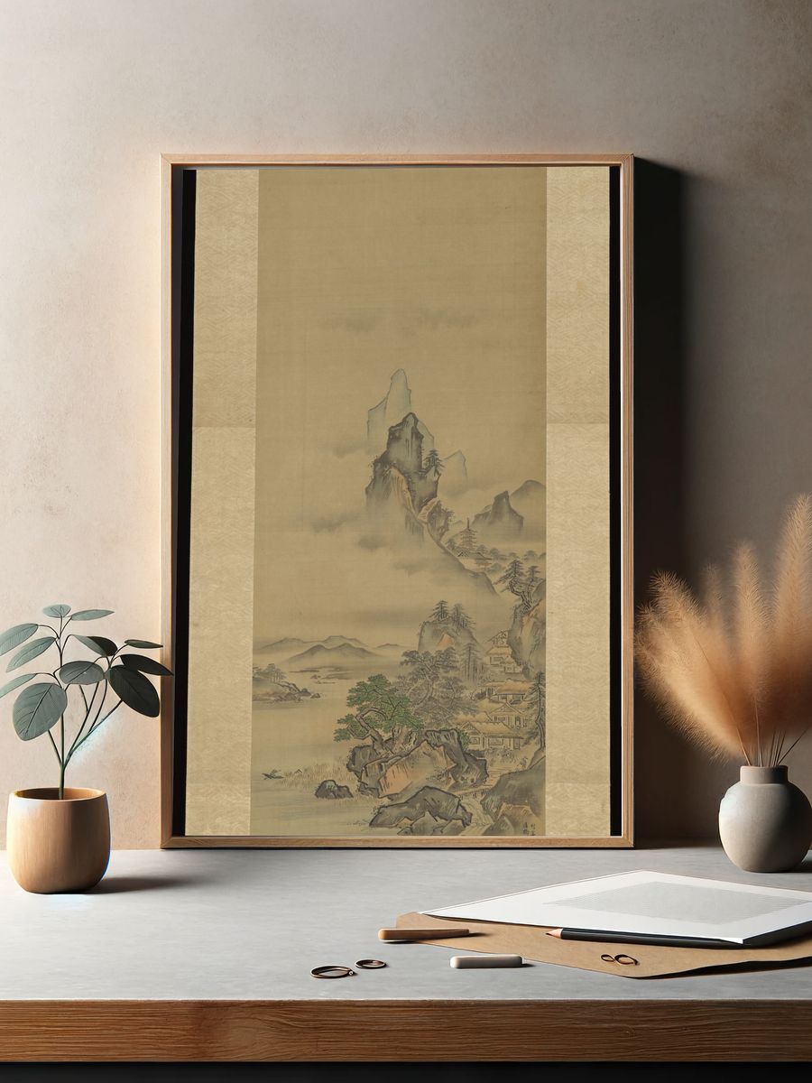 Mount Penglai with Eight Views of Xiao and Xiang by Kano Tansui Moritsune — Art Print. — room view 2