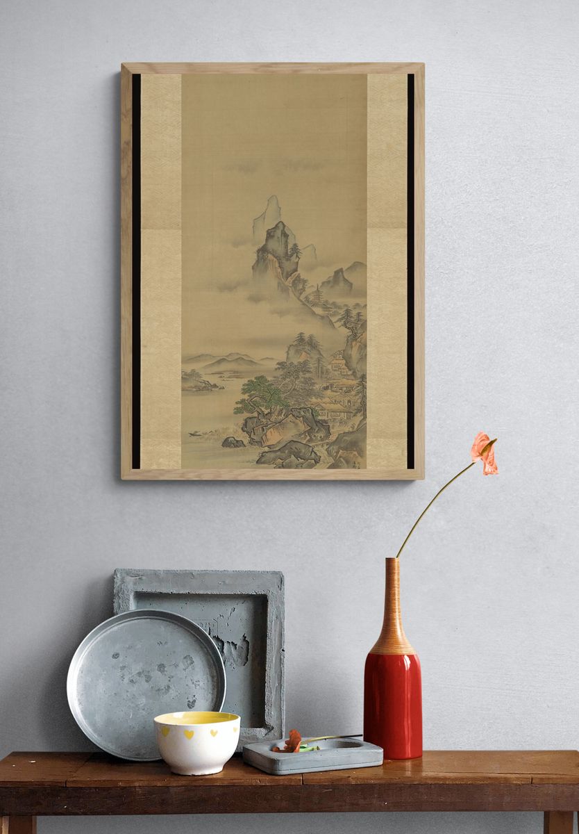 Mount Penglai with Eight Views of Xiao and Xiang by Kano Tansui Moritsune — Art Print. — room view 3