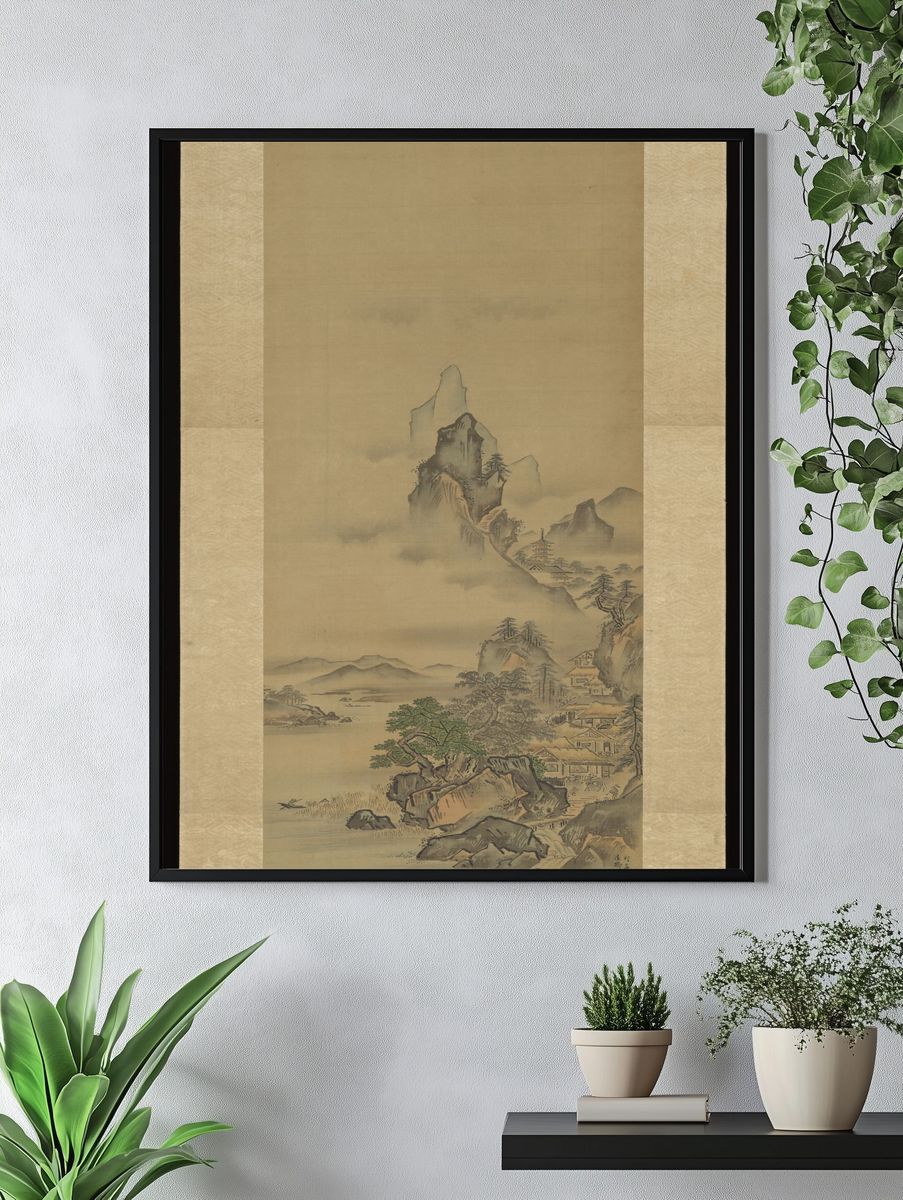 Mount Penglai with Eight Views of Xiao and Xiang by Kano Tansui Moritsune — Art Print. — room view 4