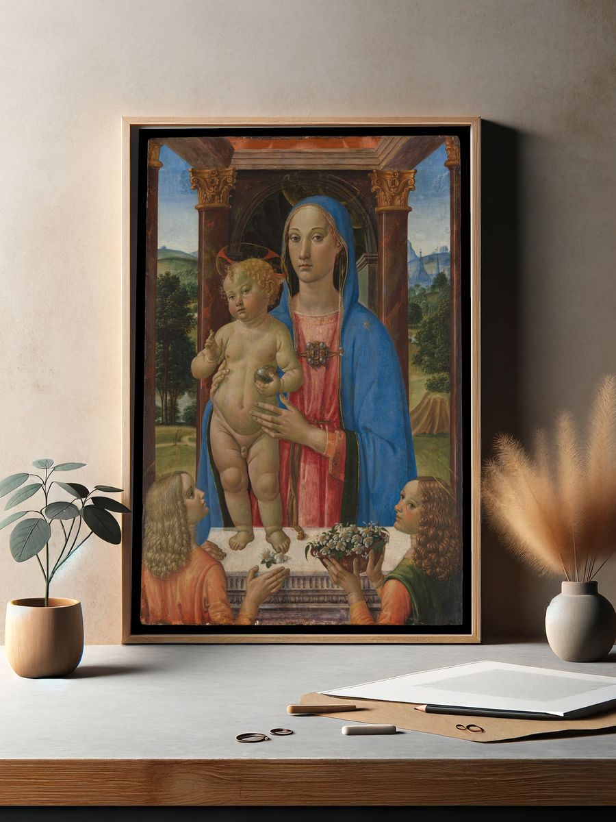 Madonna and Child with Two Angels by Cosimo Rosselli — Art Print. — room view 2