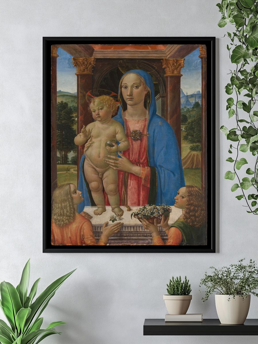 Madonna and Child with Two Angels by Cosimo Rosselli — Art Print. — room view 4