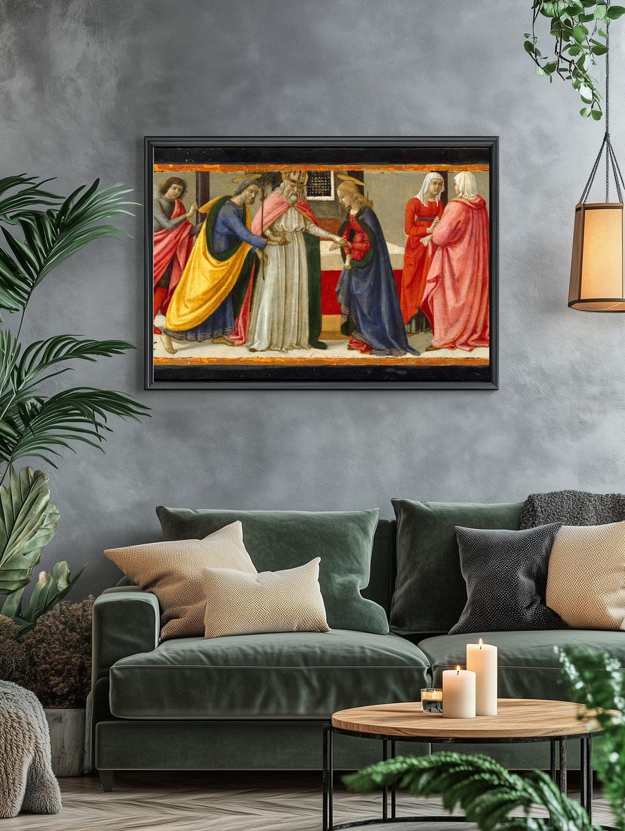 The Marriage of the Virgin by Davide Ghirlandaio (David Bigordi) — Art Print. — room view 4