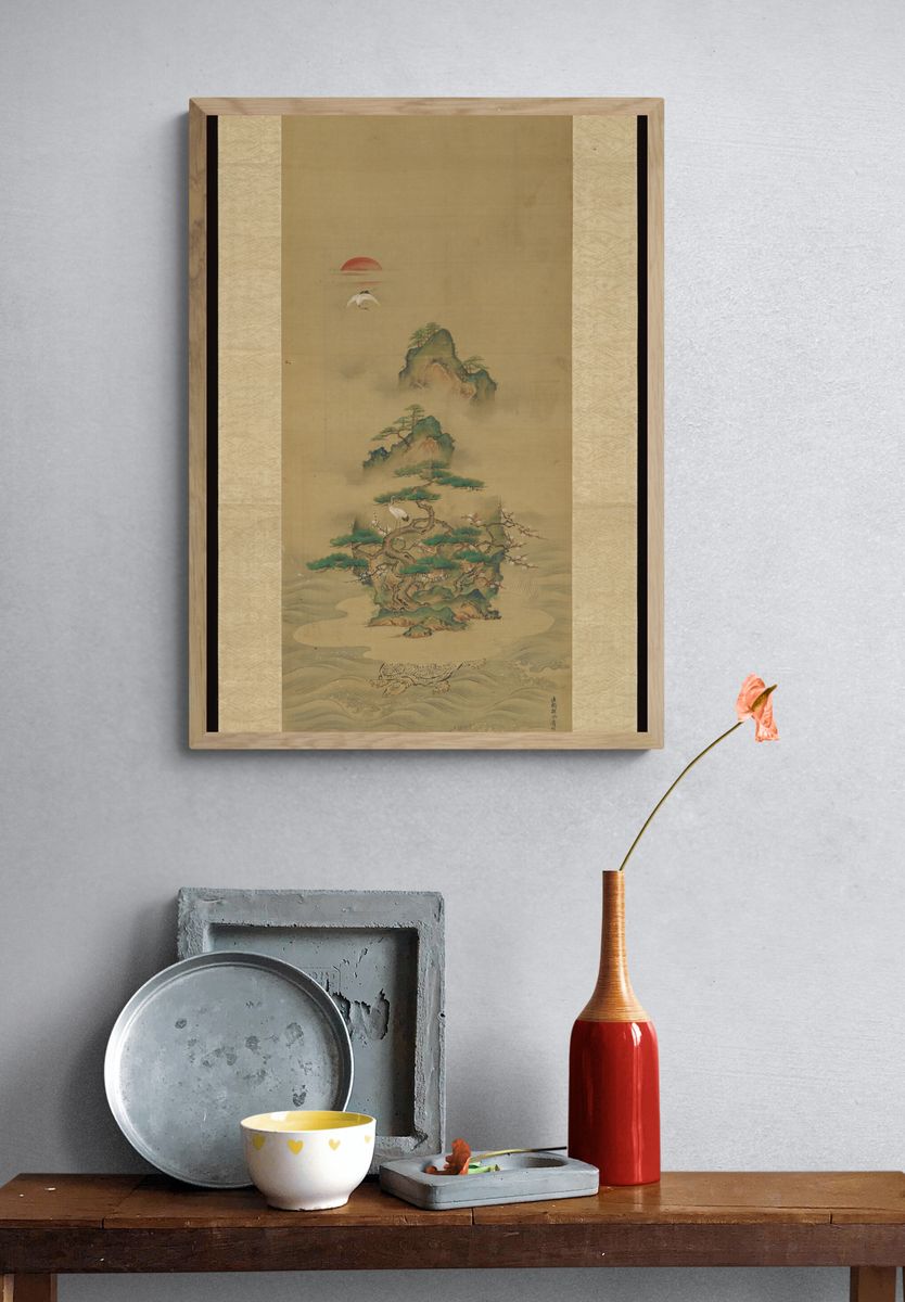 Mount Penglai with Eight Views of Xiao and Xiang by Kano Tansui Moritsune — Art Print. — room view 3
