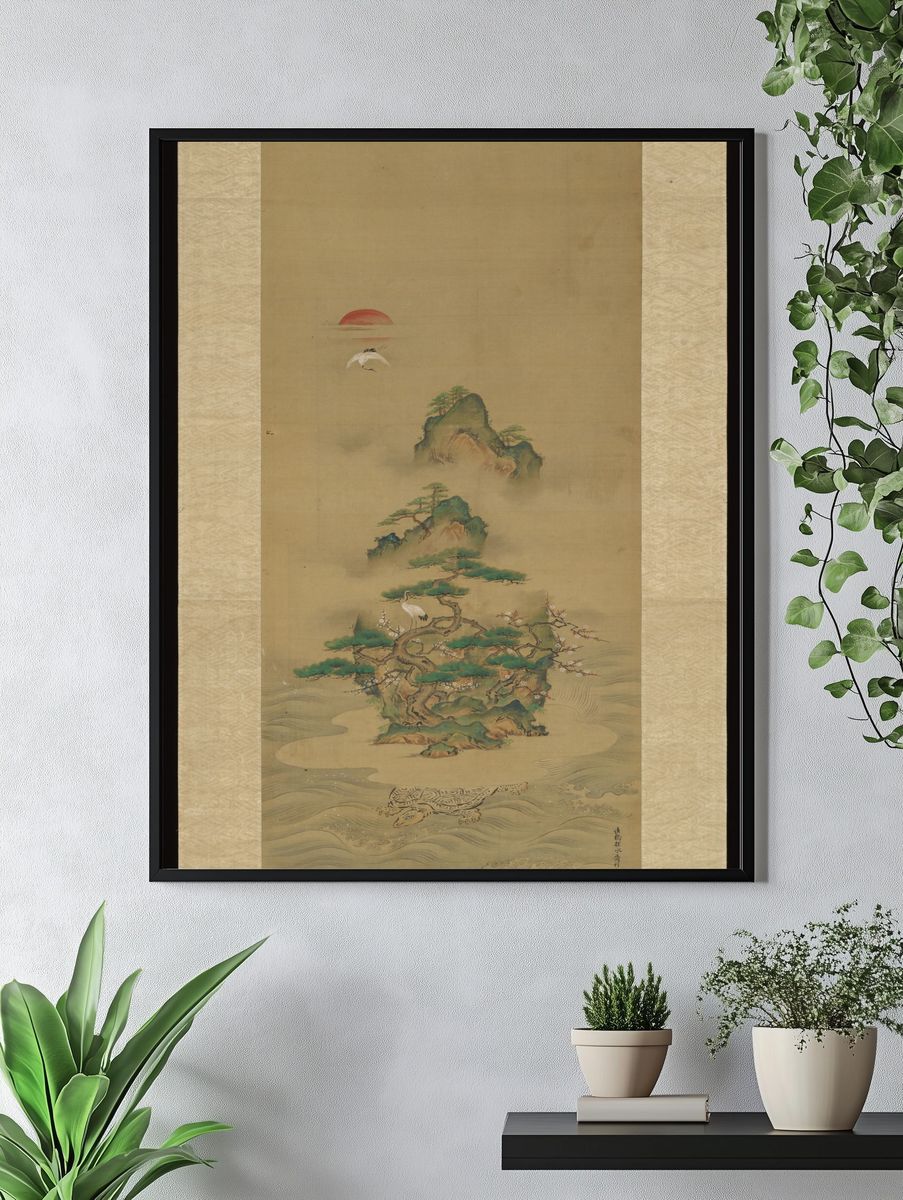 Mount Penglai with Eight Views of Xiao and Xiang by Kano Tansui Moritsune — Art Print. — room view 4