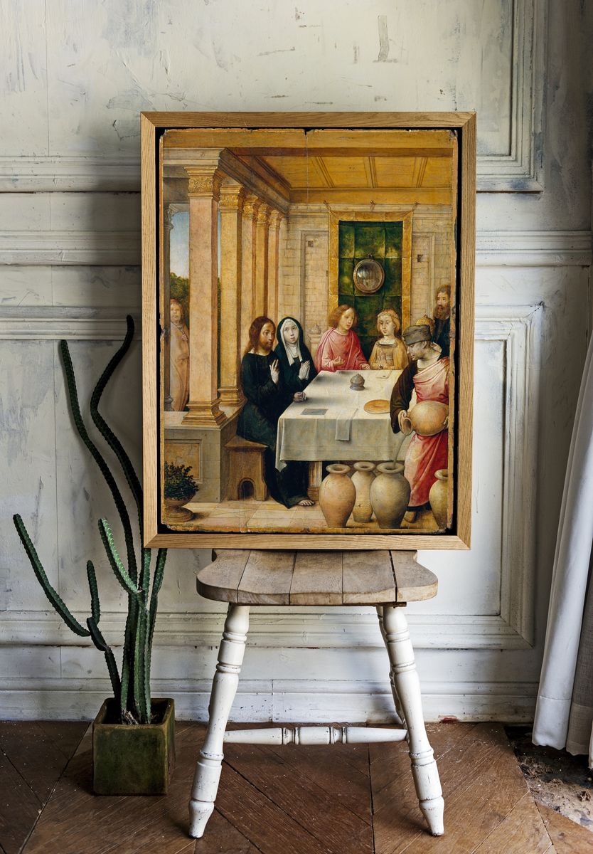 The Marriage Feast at Cana by Juan de Flandes — Art Print. — room view 1