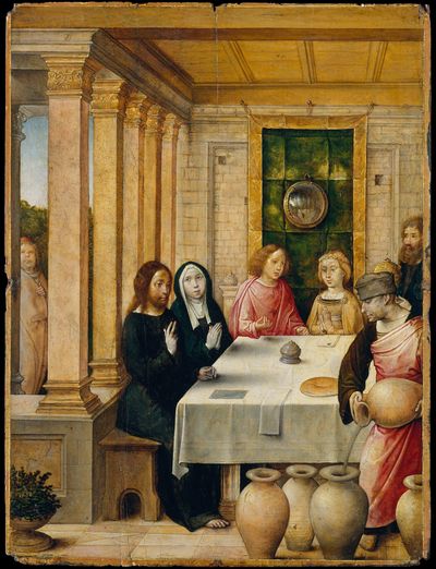 The Marriage Feast at Cana by Juan de Flandes — Art Print.