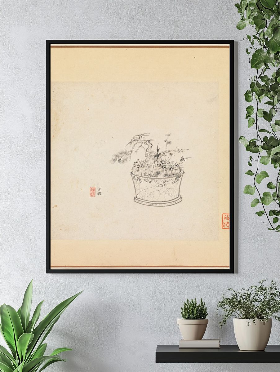 Miscellaneous Studies by Chen Hongshou — Art Print. — room view 4