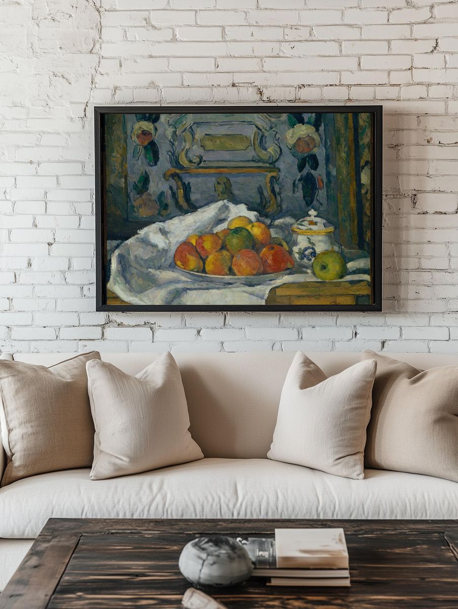 Dish of Apples by Paul Cézanne — Art Print. room preview