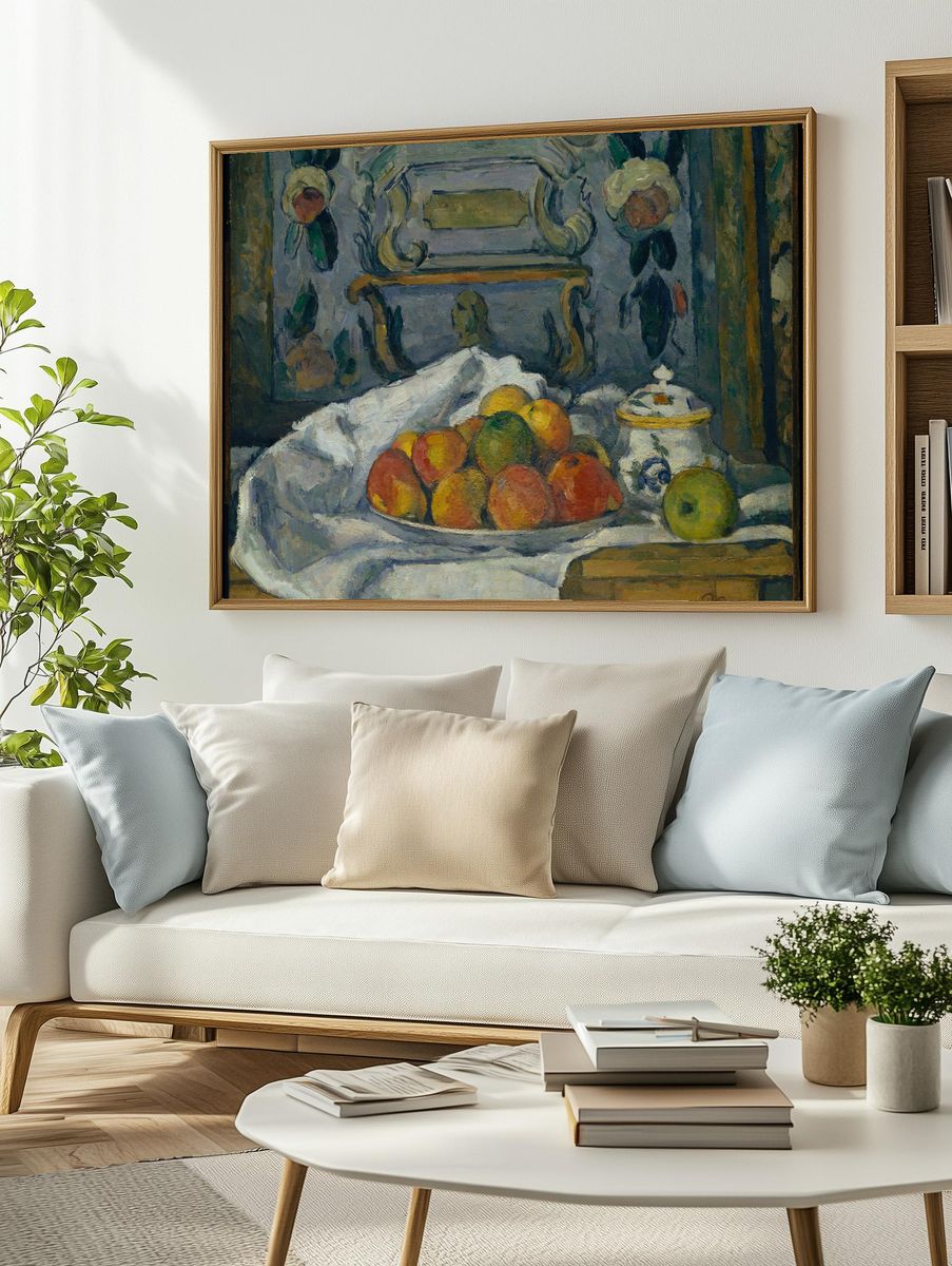 Dish of Apples by Paul Cézanne — Art Print. — room view 2