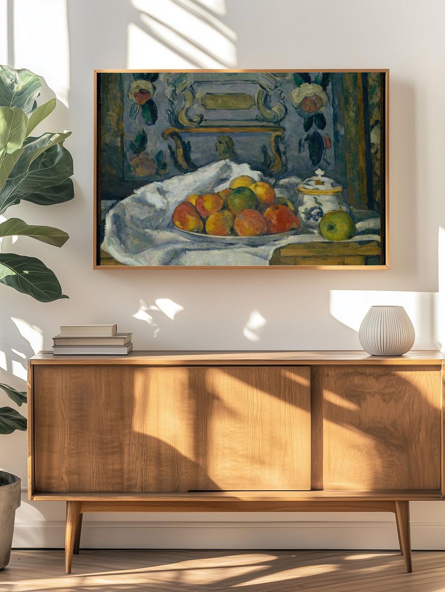 Dish of Apples by Paul Cézanne — Art Print. — room view 3
