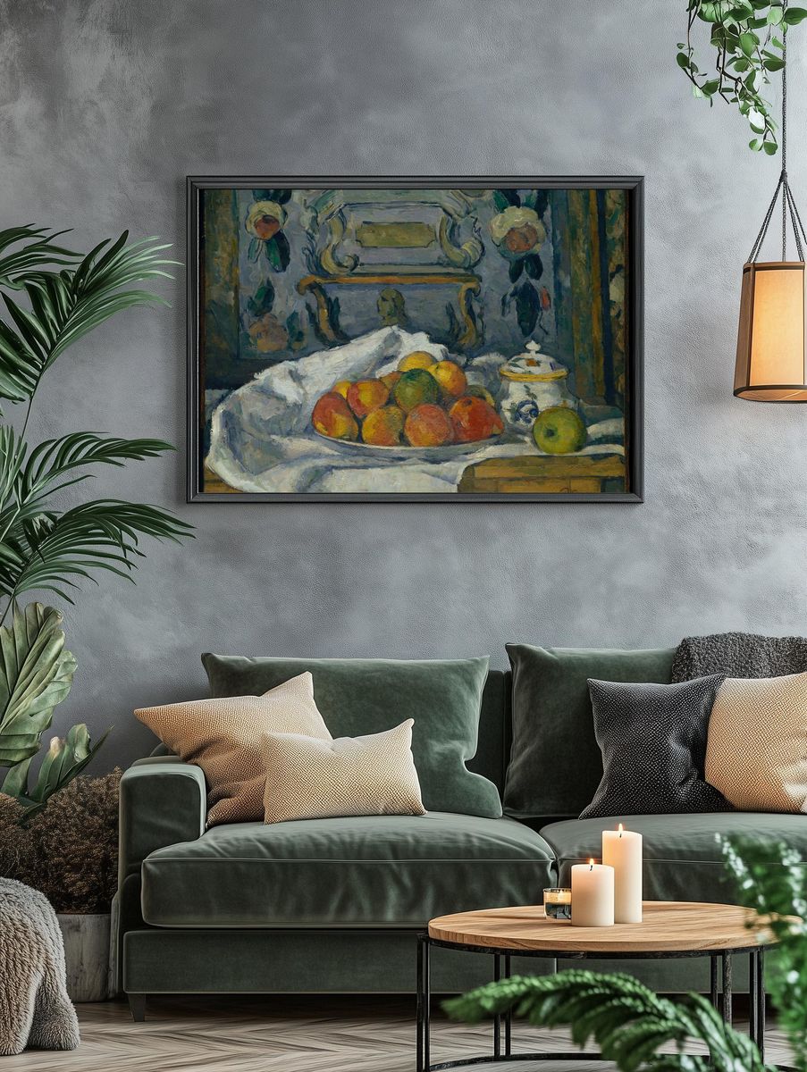Dish of Apples by Paul Cézanne — Art Print. — room view 4